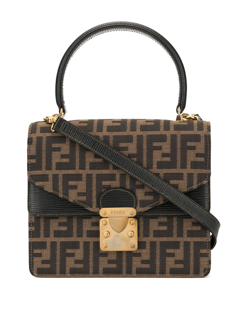 фото Fendi pre-owned сумка-тоут с узором zucca