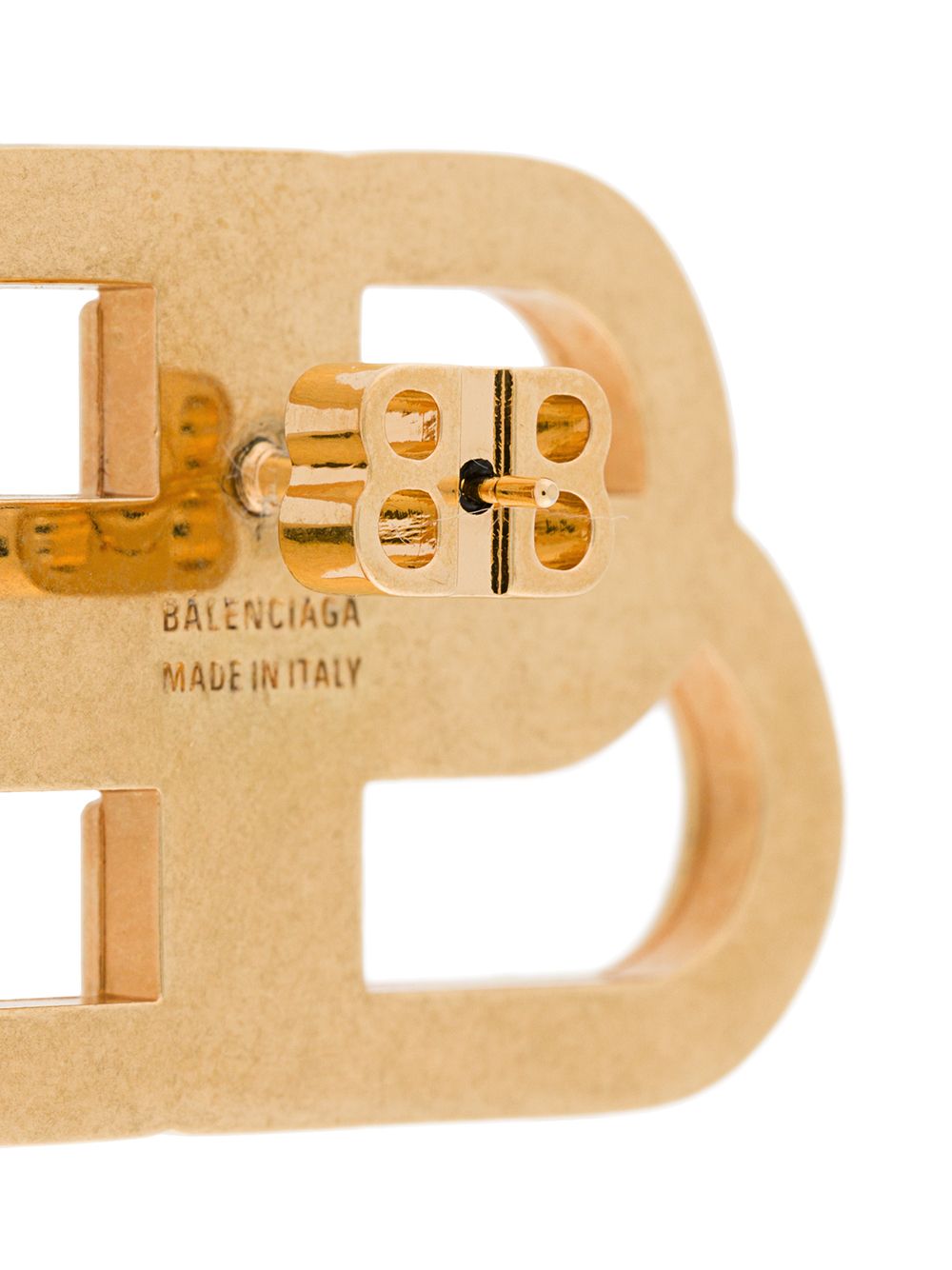 фото Balenciaga серьги-гвоздики в форме логотипа bb