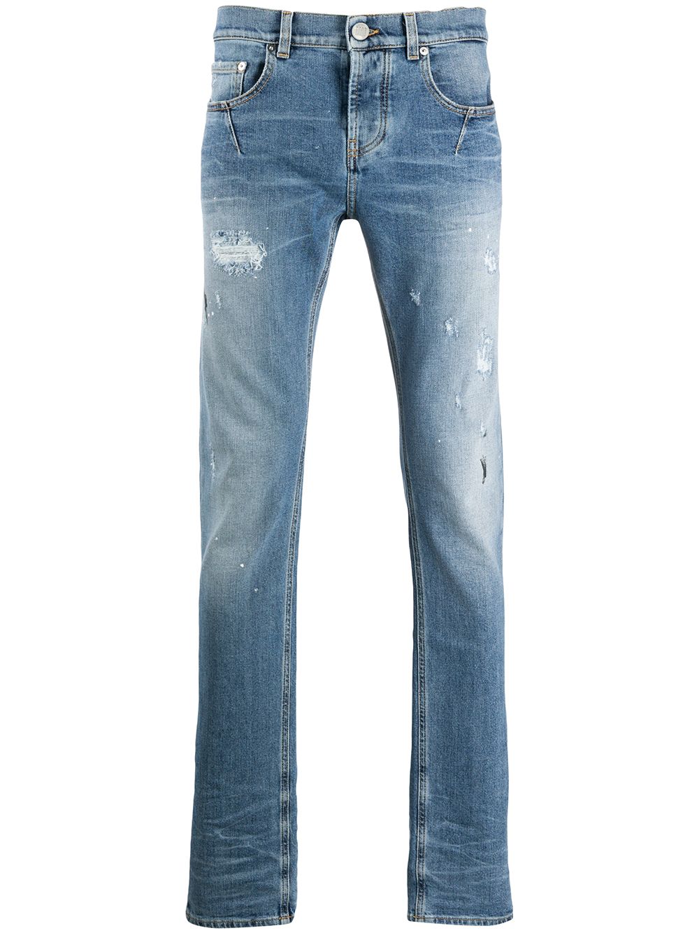фото Les hommes urban джинсы скинни с эффектом потертости
