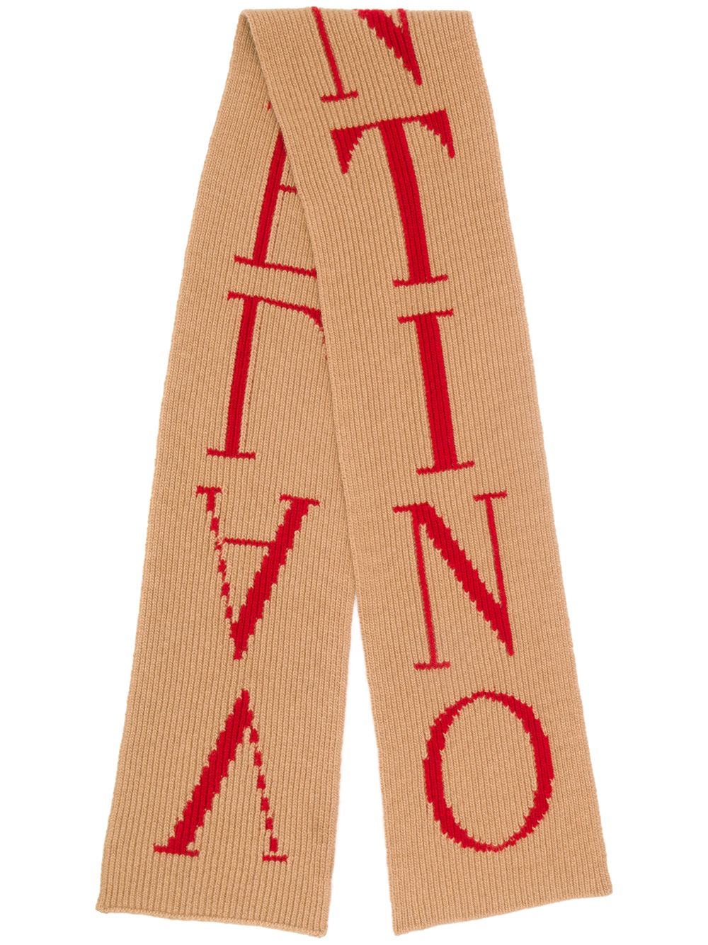 фото Valentino шарф в рубчик с логотипом