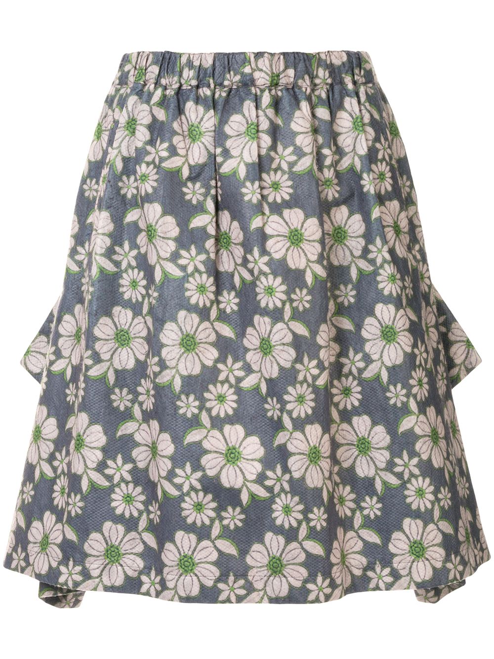 фото Comme des garçons pre-owned присборенная юбка с цветочным принтом