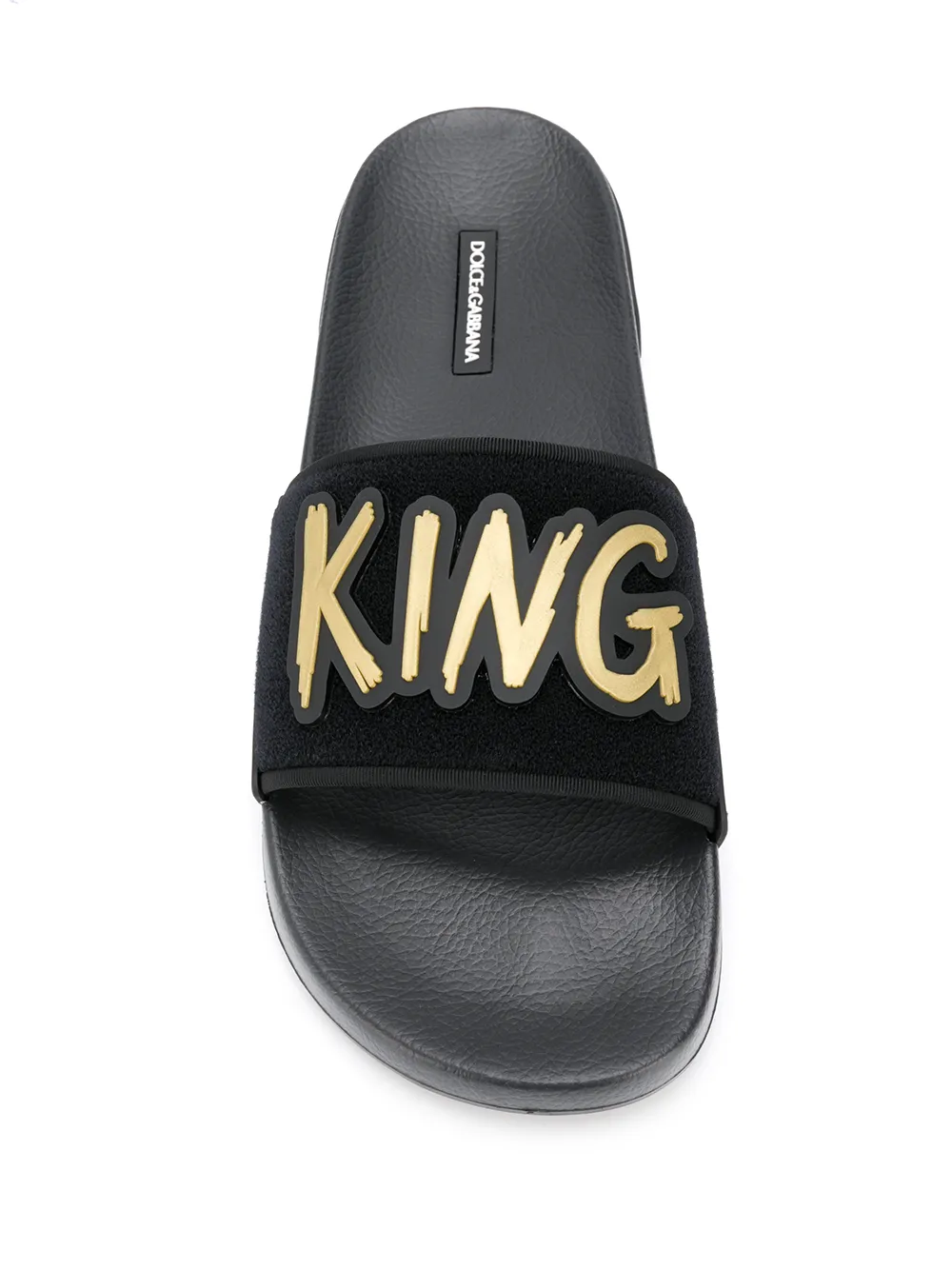 фото Dolce & gabbana шлепанцы с нашивкой king