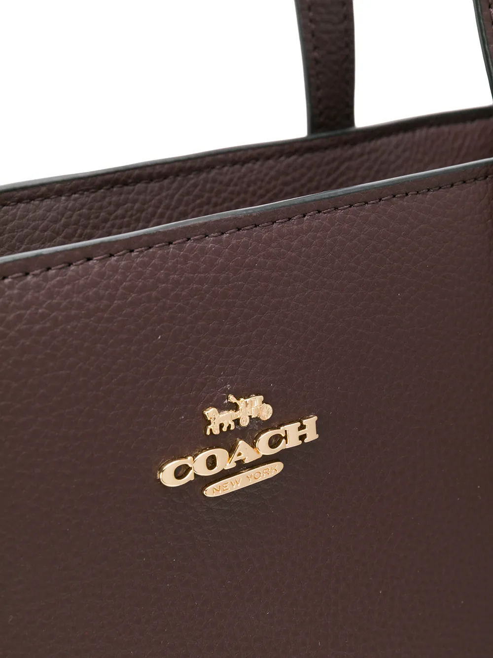 фото Coach сумка-тоут с металлическим логотипом