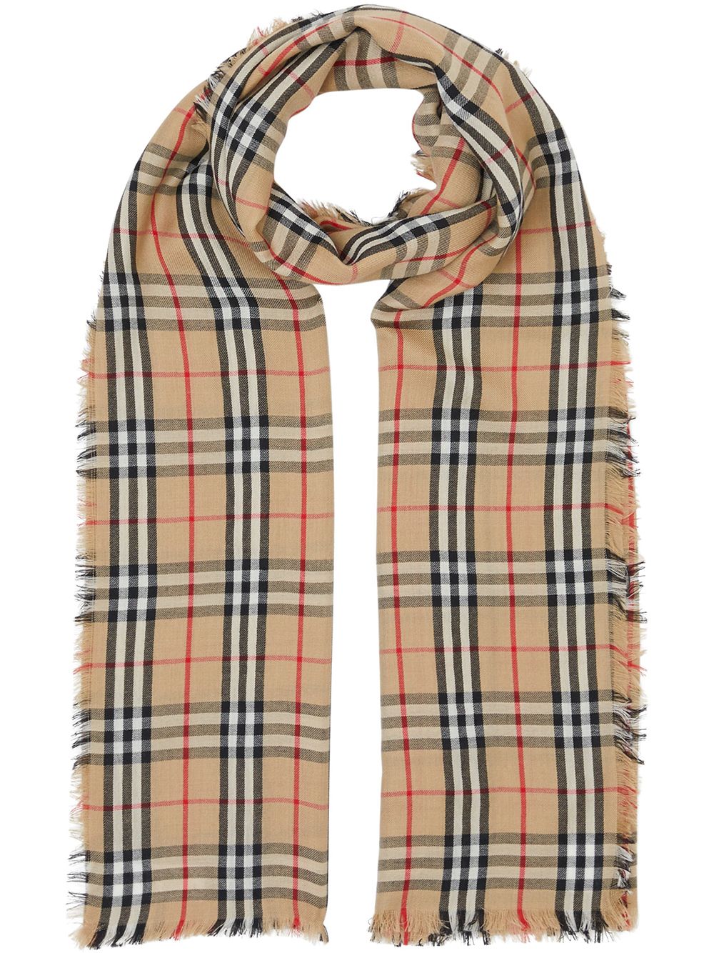 фото Burberry легкий кашемировый шарф в клетку vintage check