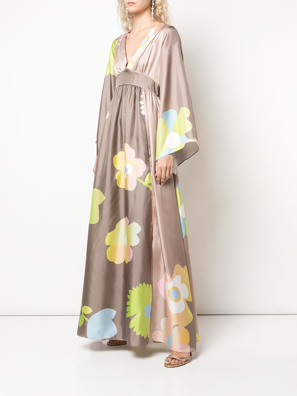 фото Cynthia rowley платье-кимоно yvonne с цветочным принтом