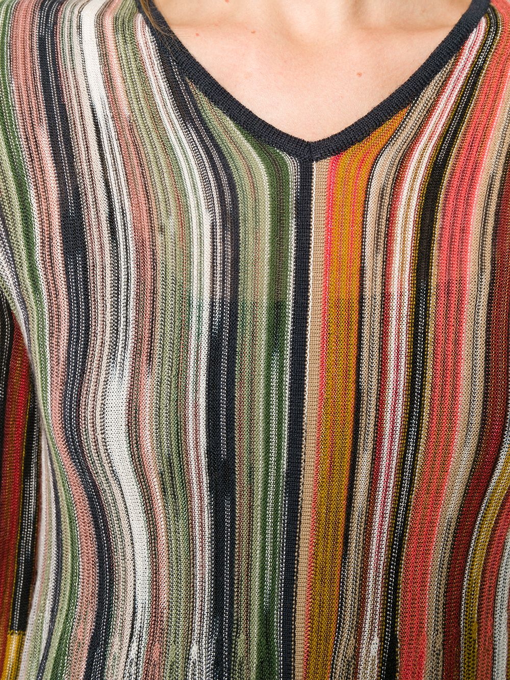 фото M missoni трикотажное платье в полоску