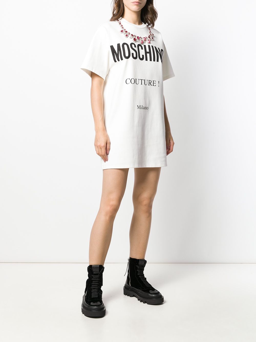 фото Moschino платье-футболка с логотипом