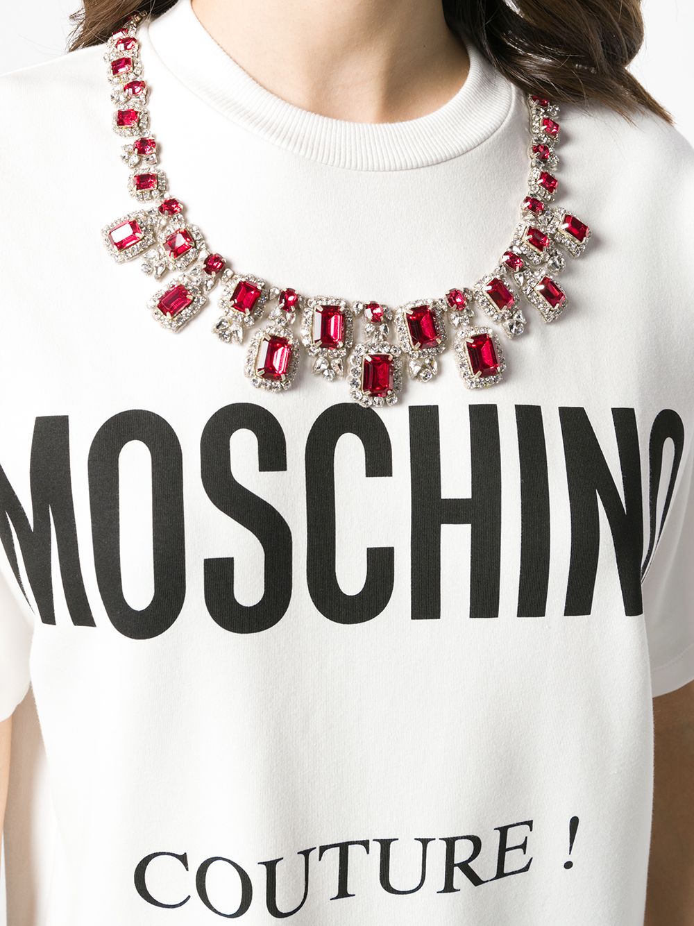 фото Moschino платье-футболка с логотипом