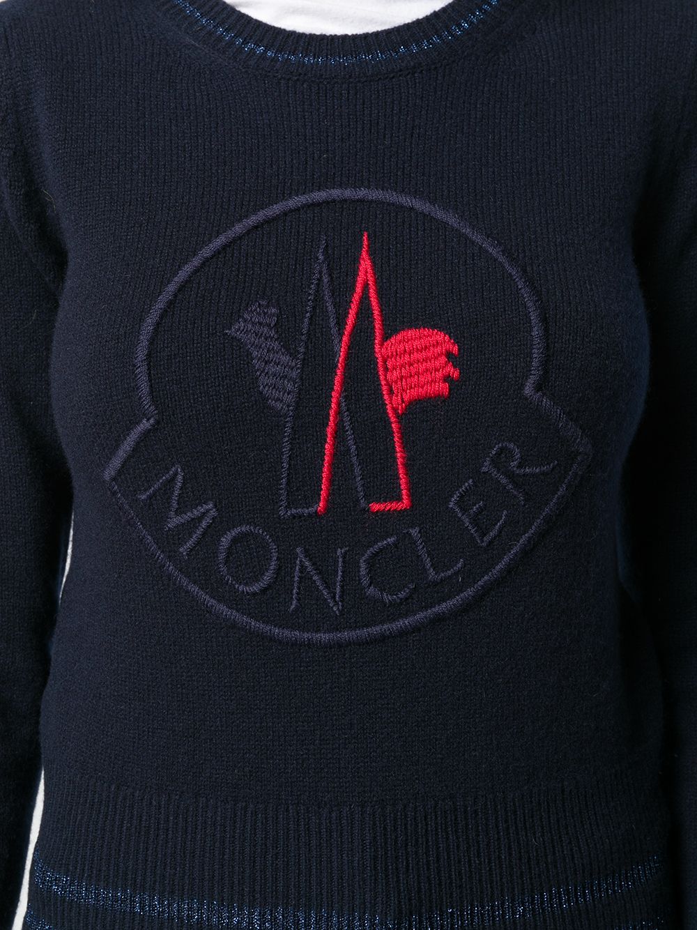 фото Moncler трикотажный свитер оверсайз с логотипом