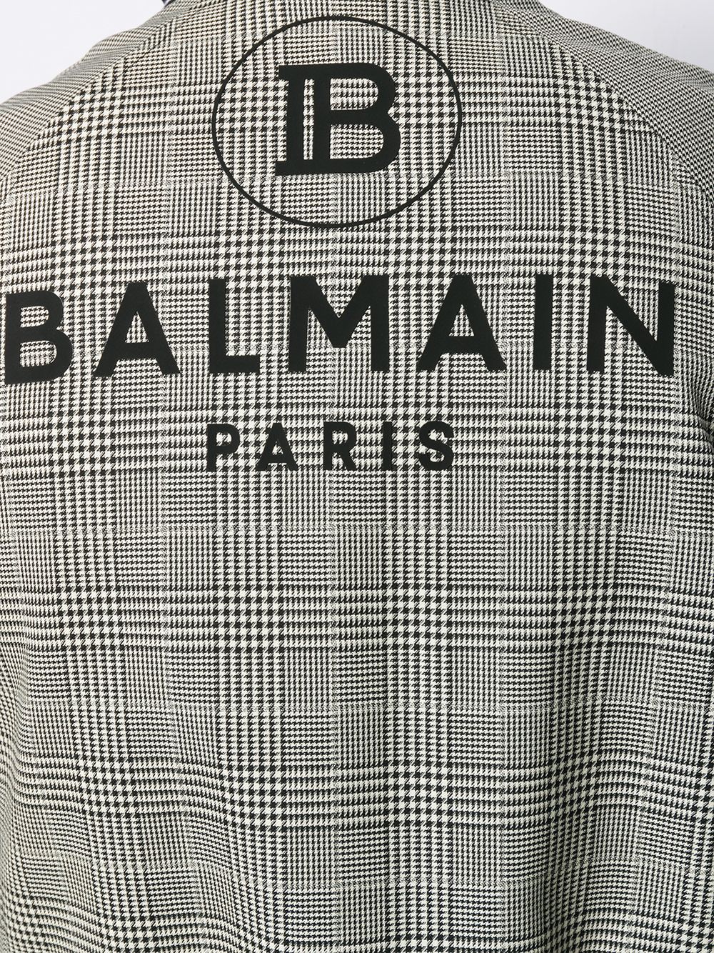 фото Balmain куртка бомбер в клетку