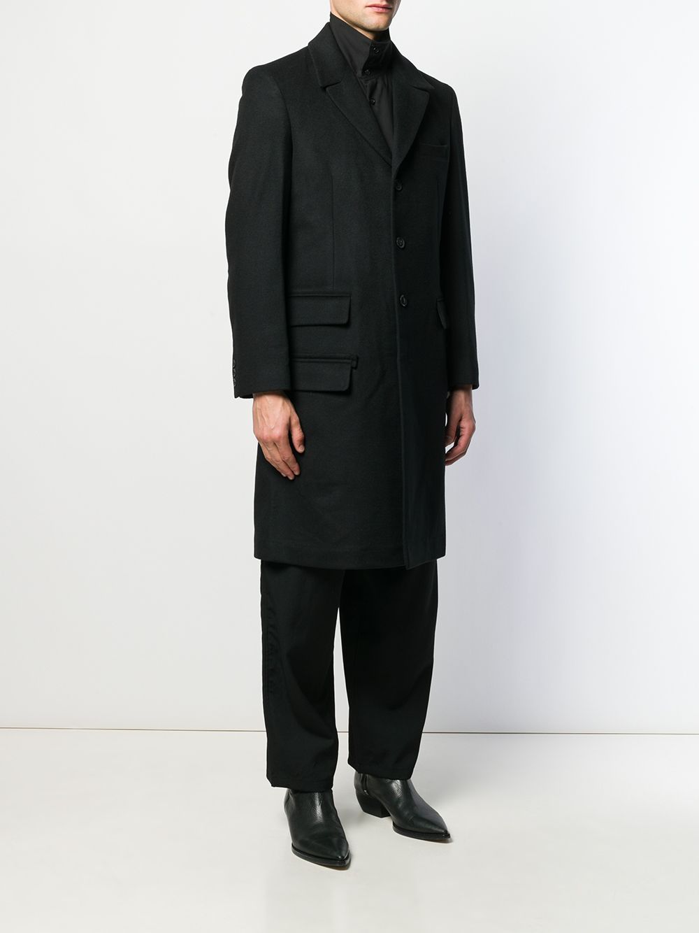 фото Yohji yamamoto однобортное пальто