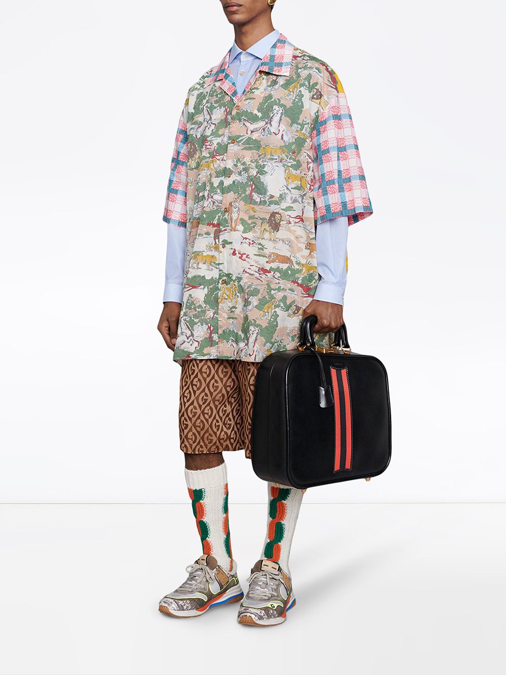 фото Gucci шорты с узором g rhombus