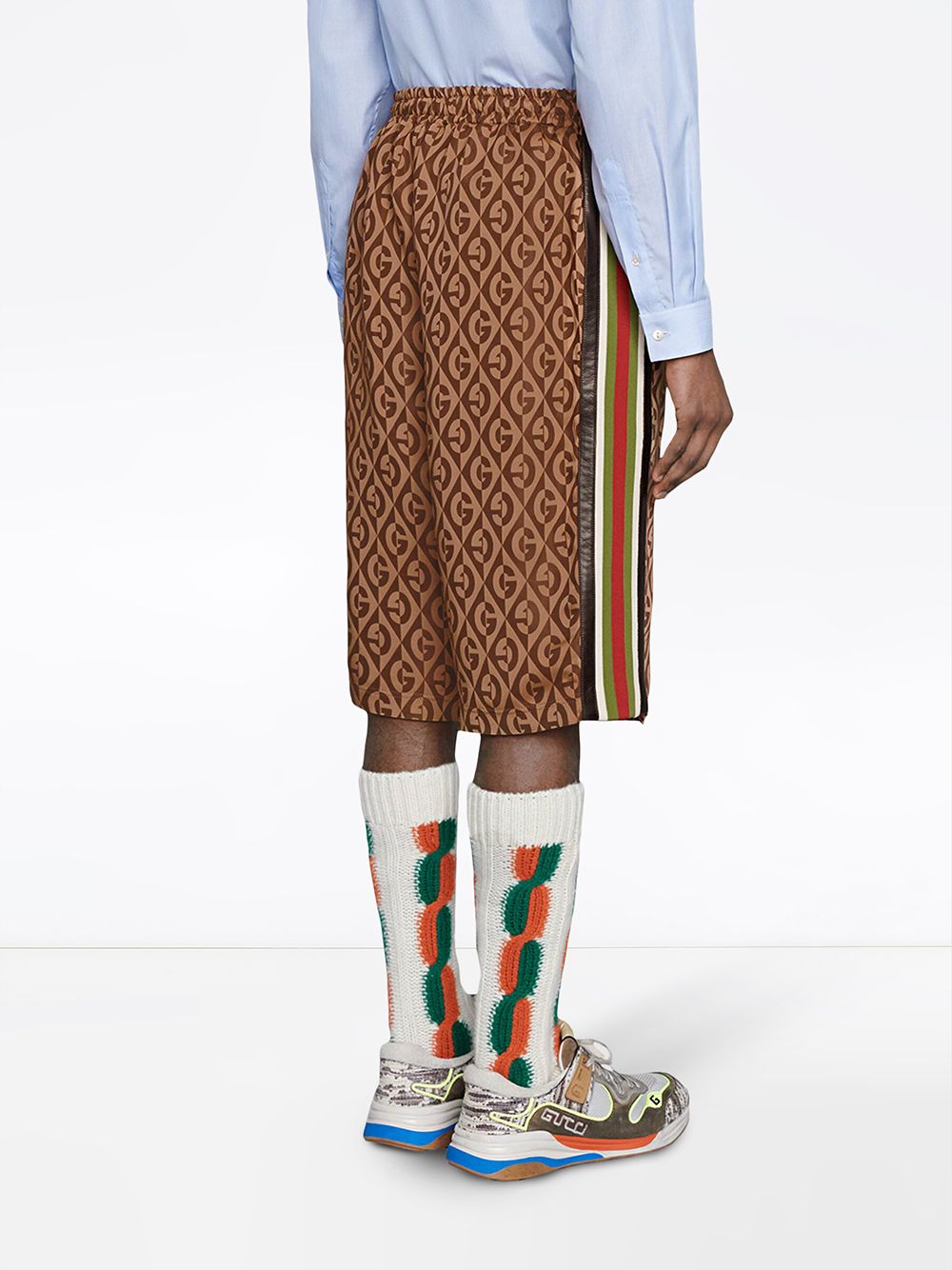 фото Gucci шорты с узором g rhombus