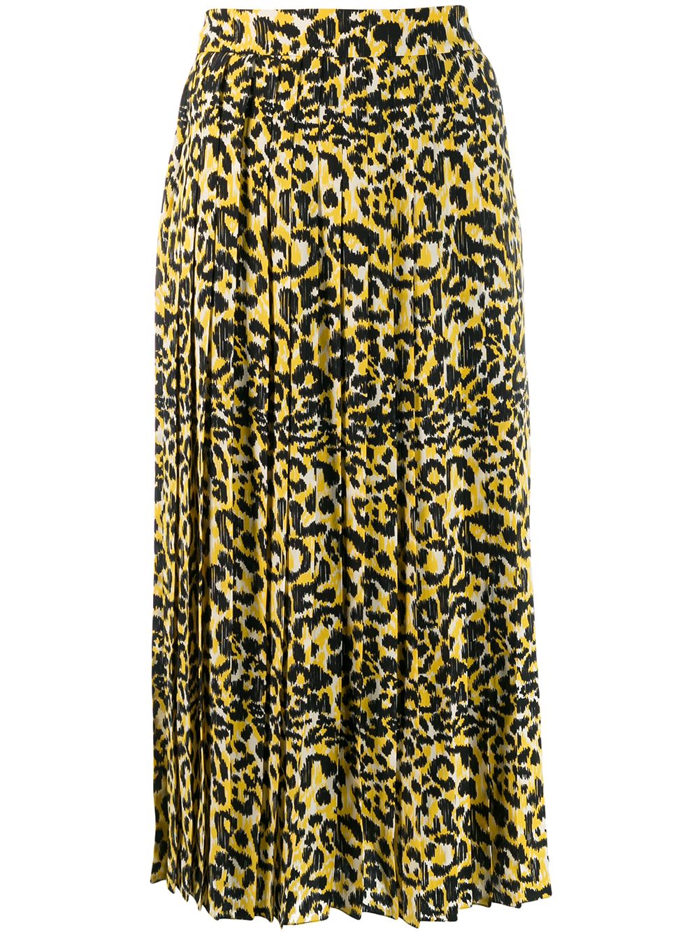 фото Gucci плиссированная юбка с леопардовым принтом