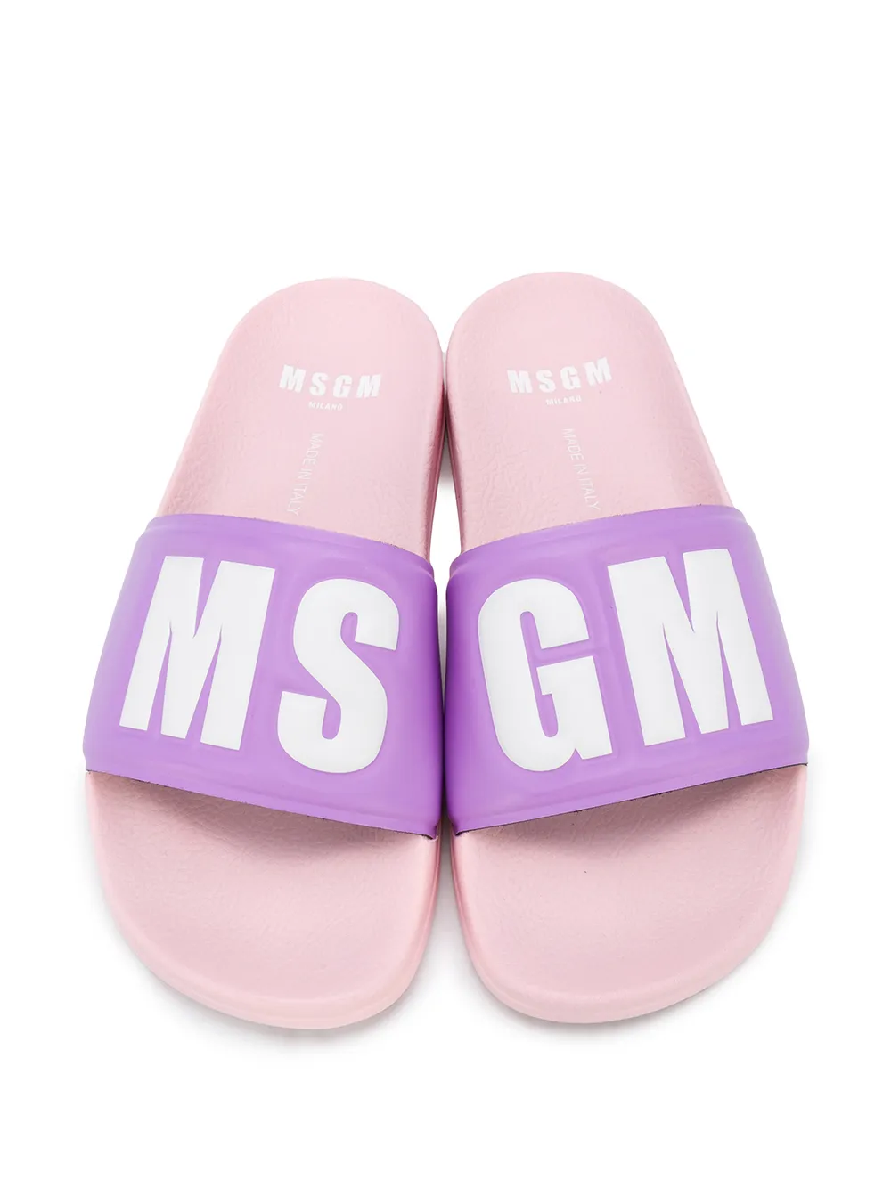 фото Msgm шлепанцы с тисненым логотипом