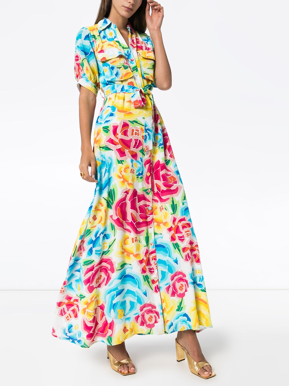 фото All things mochi платье-рубашка с цветочным принтом