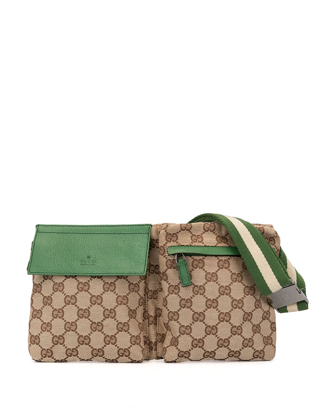 фото Gucci pre-owned поясная сумка shelly line с узором gg supreme