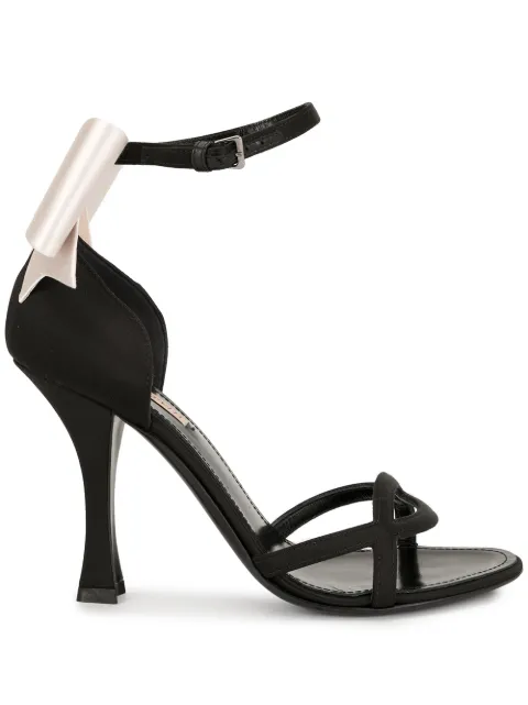 satin bow sandals