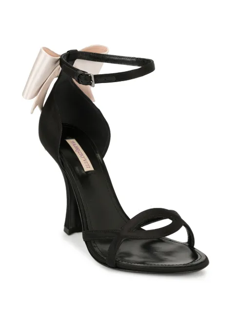 satin bow sandals