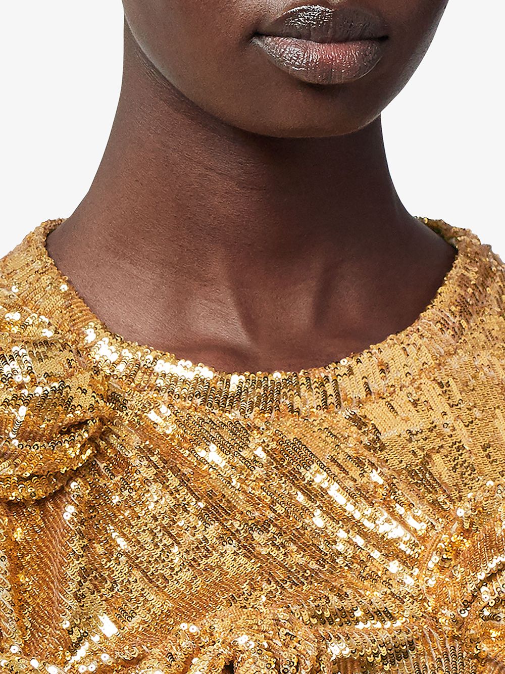 фото Burberry hand-gathered detail sequinned dress