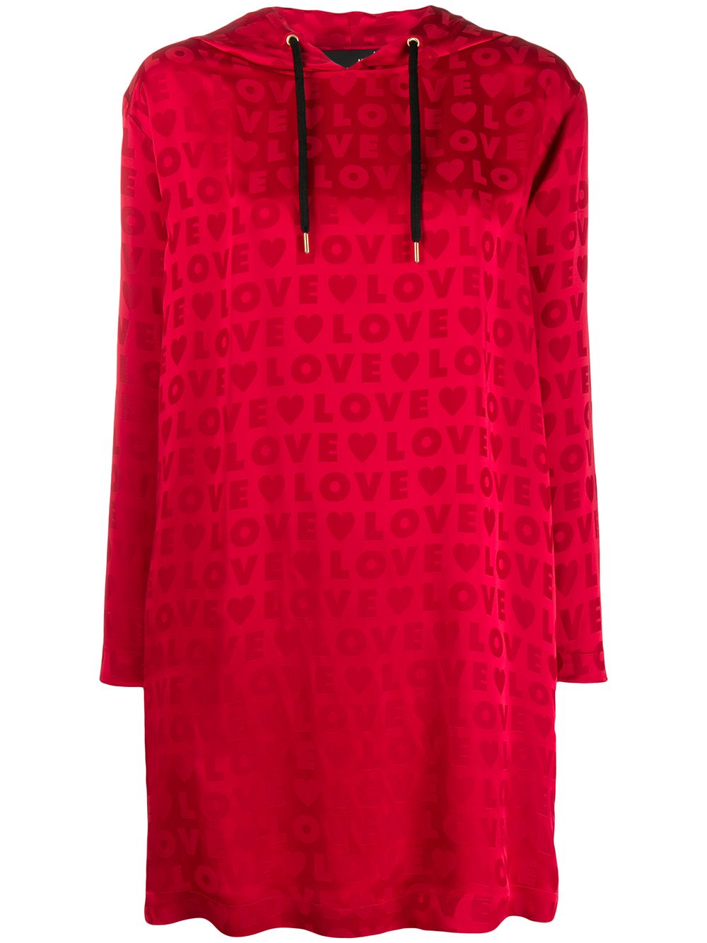 фото Love moschino жаккардовое платье-худи с логотипом