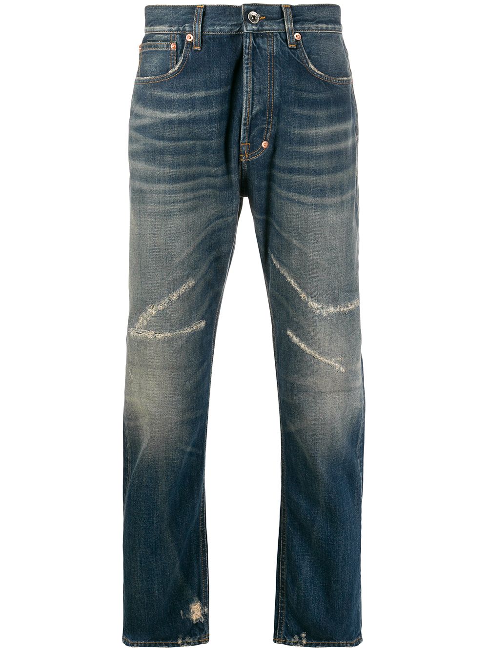 фото Prps джинсы прямого кроя с эффектом потертости