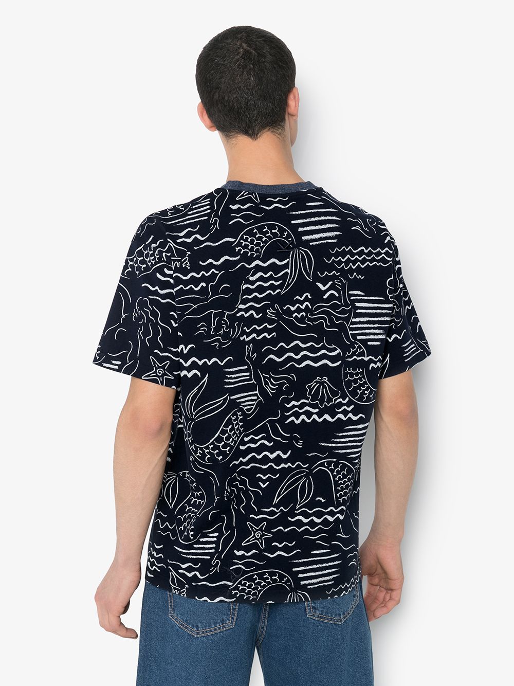 фото Kenzo mermaids logo print t-shirt