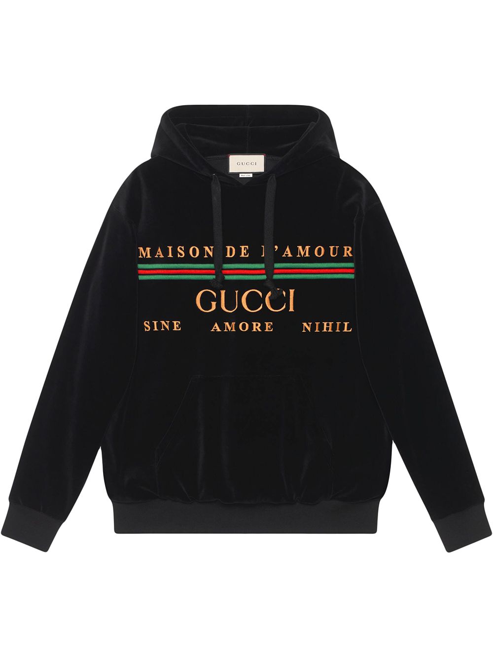 фото Gucci худи с вышитым логотипом