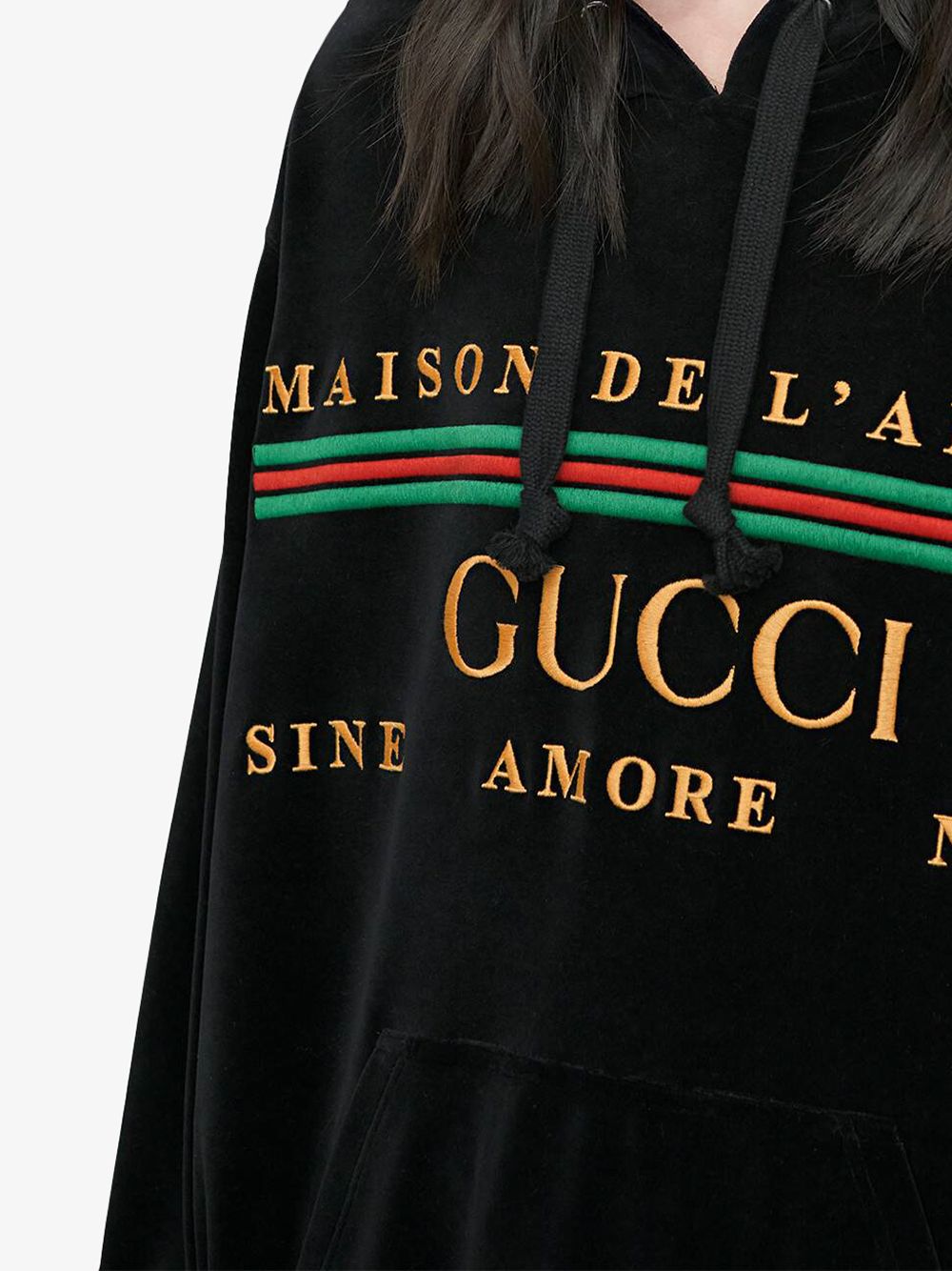 фото Gucci худи с вышитым логотипом