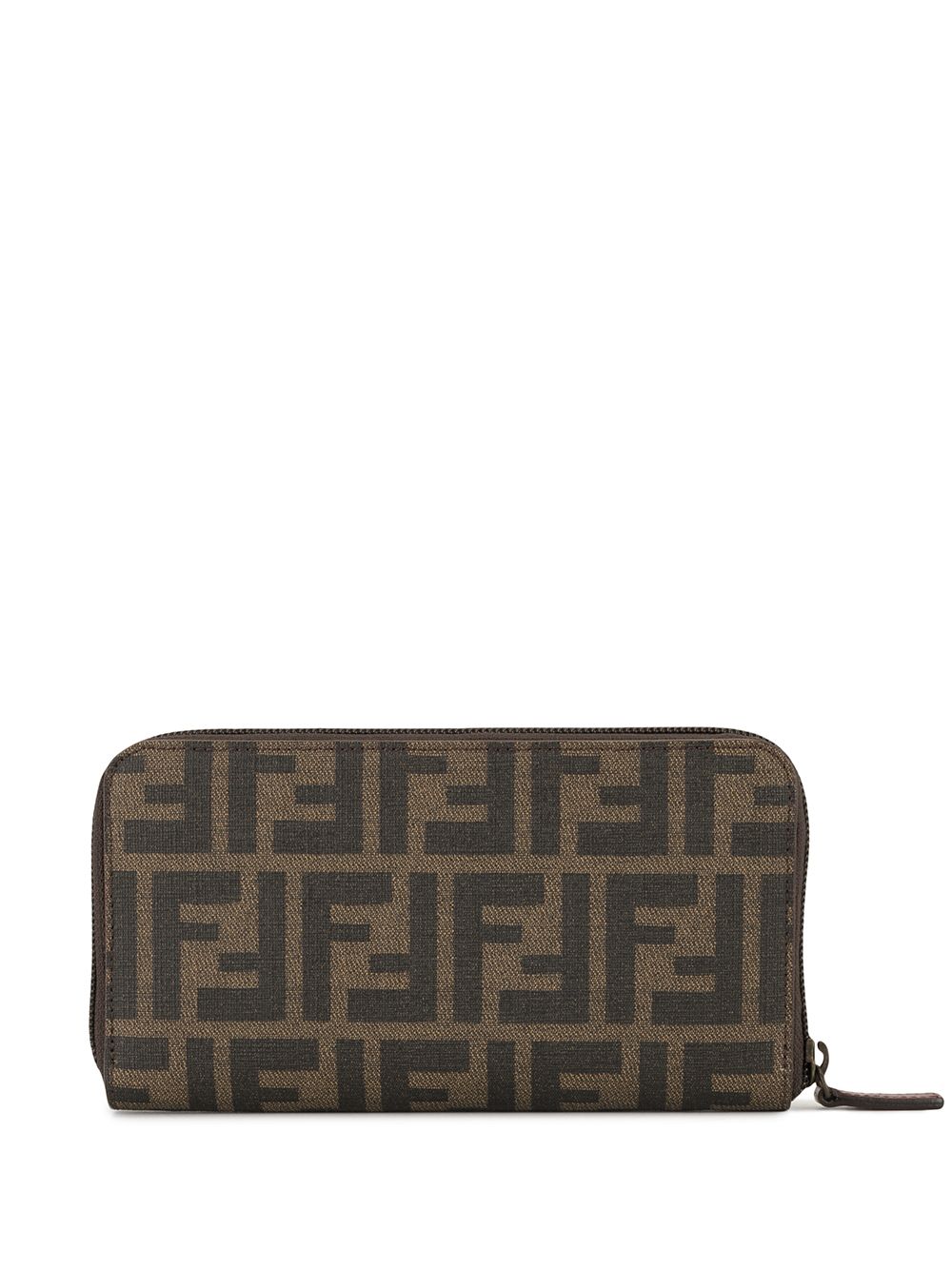 фото Fendi pre-owned кошелек с круговой молнией и узором zucca