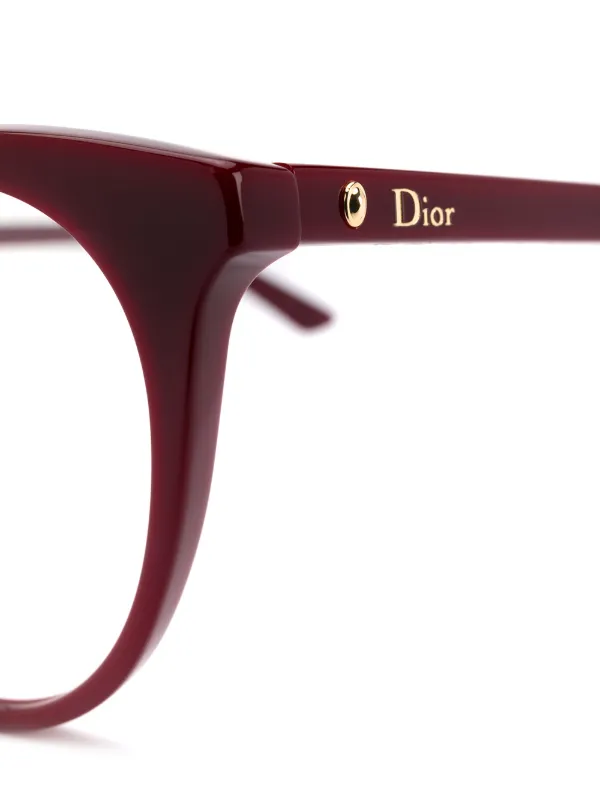 red dior glasses