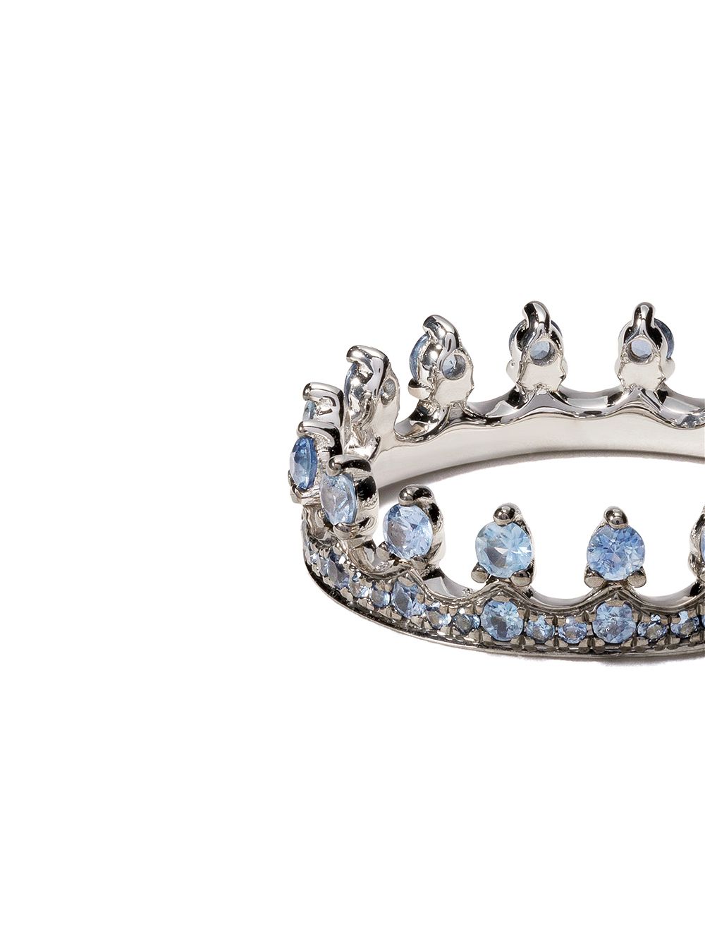 фото Annoushka кольцо crown из белого золота с сапфирами