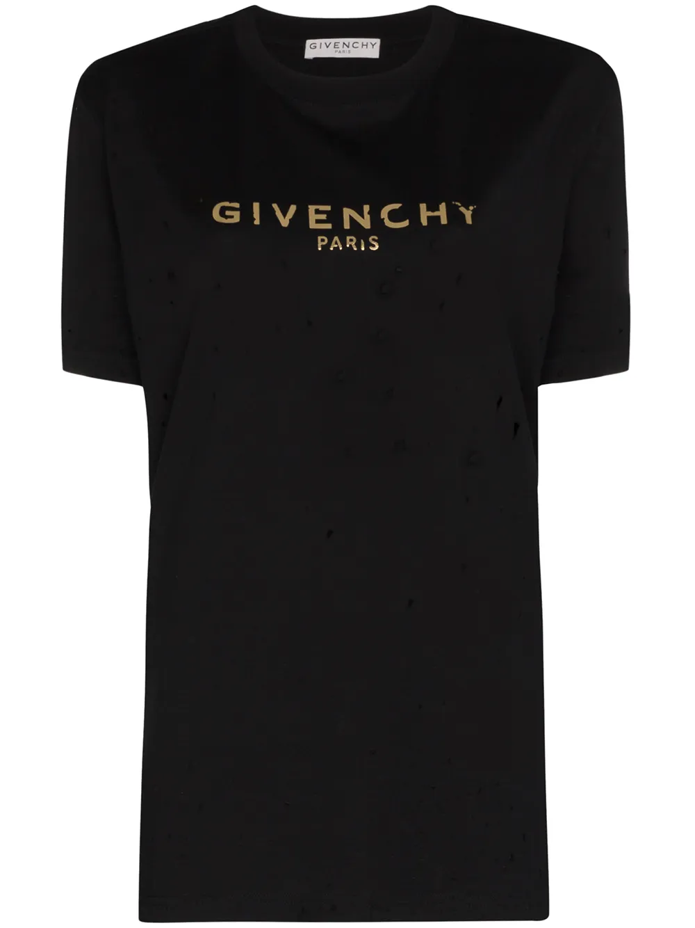 фото Givenchy футболка с перфорацией и логотипом