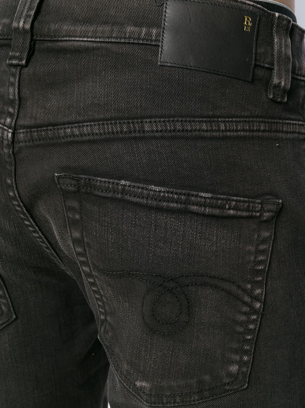 фото R13 джинсы скинни с эффектом потертости