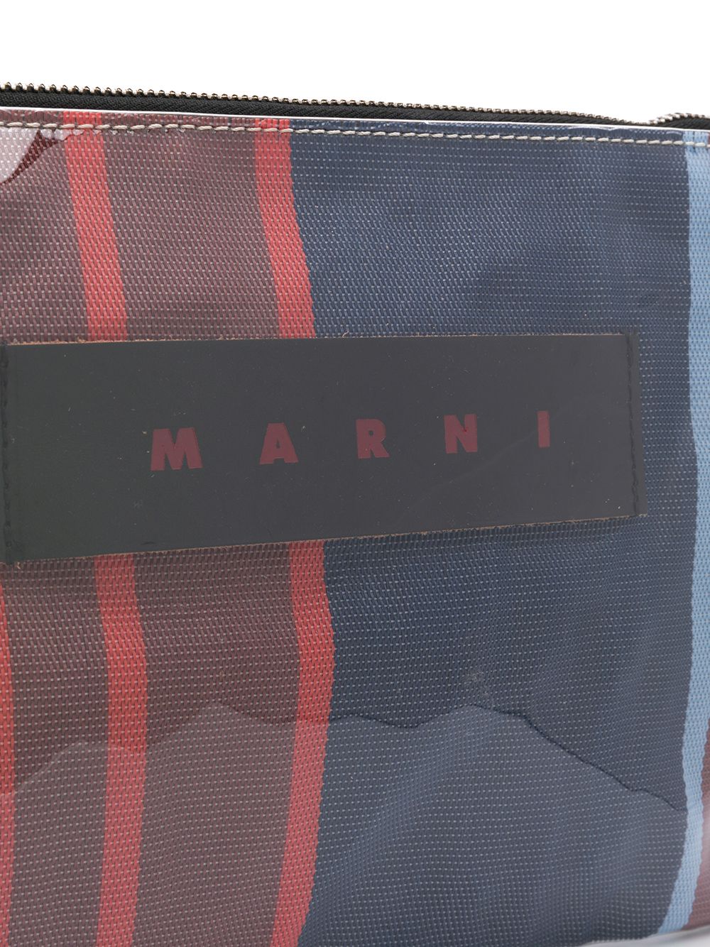 фото Marni полосатый клатч с логотипом