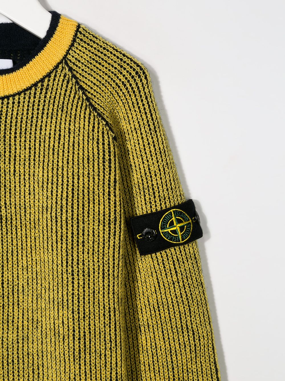 фото Stone island junior вязаный свитер с нашивкой-логотипом