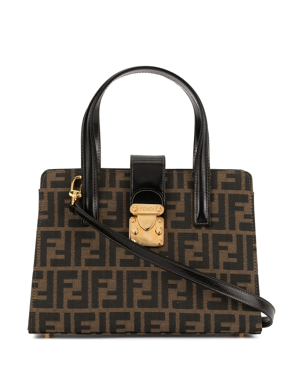 фото Fendi pre-owned сумка с узором zucca и ремешком