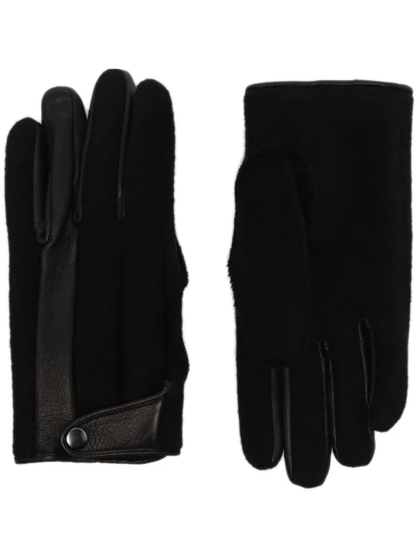 black wool gloves