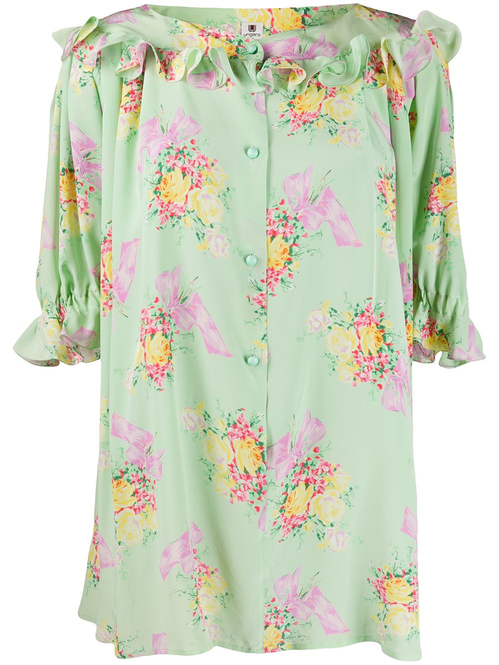 фото Emanuel ungaro pre-owned floral top 80s