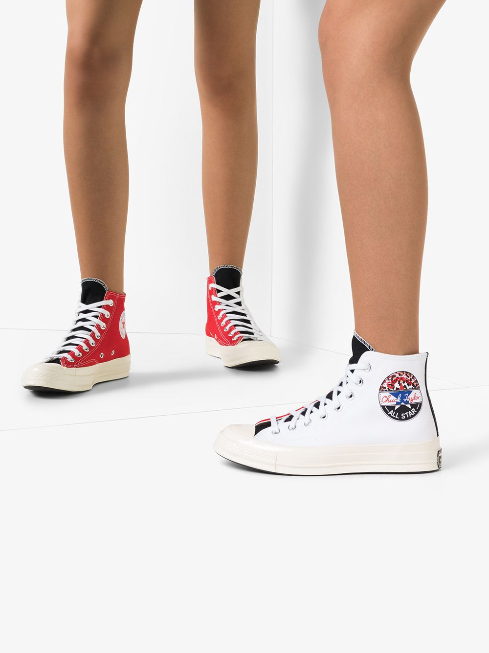 фото Converse высокие кеды chuck со вставками