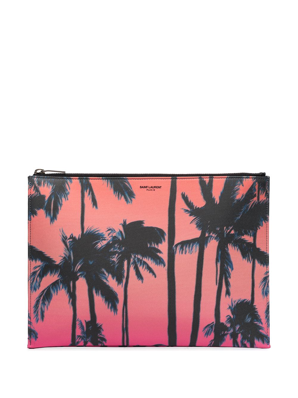 фото Saint laurent клатч pink palm tree с принтом