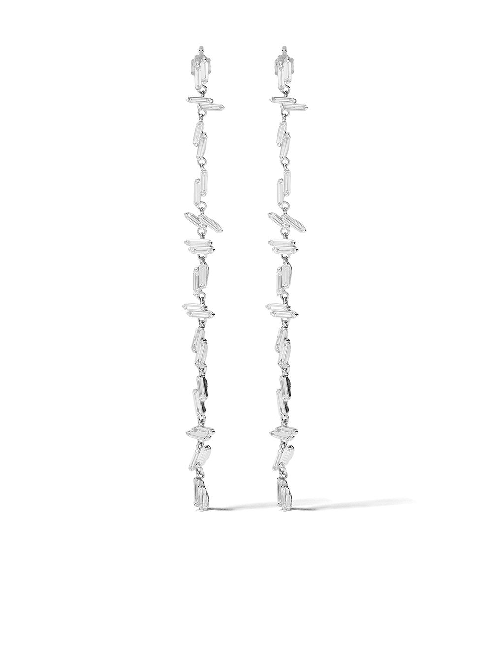 фото Suzanne kalan серьги sparkler flexible dangle из белого золота с бриллиантами