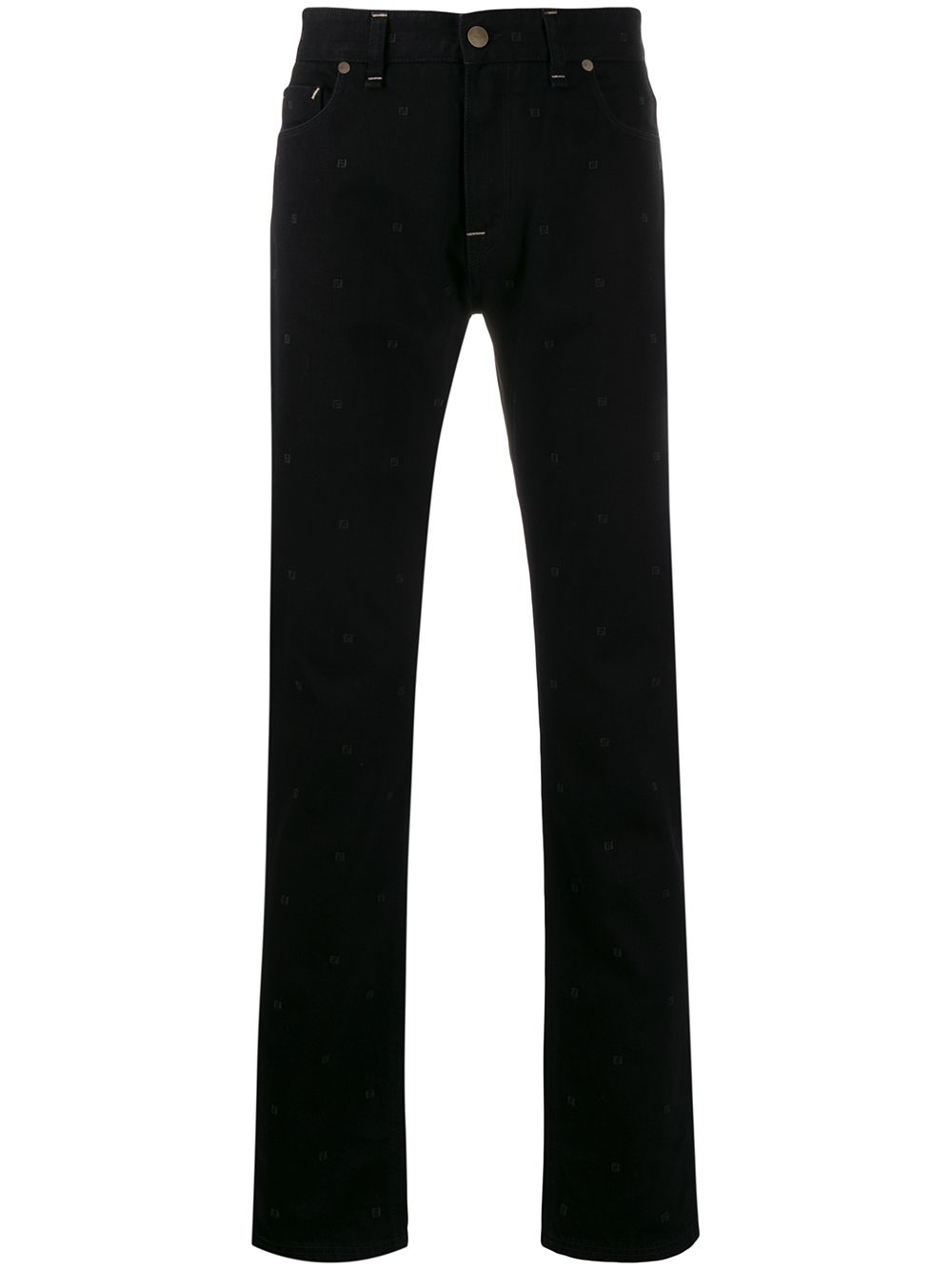 фото Fendi джинсы кроя слим с монограммой