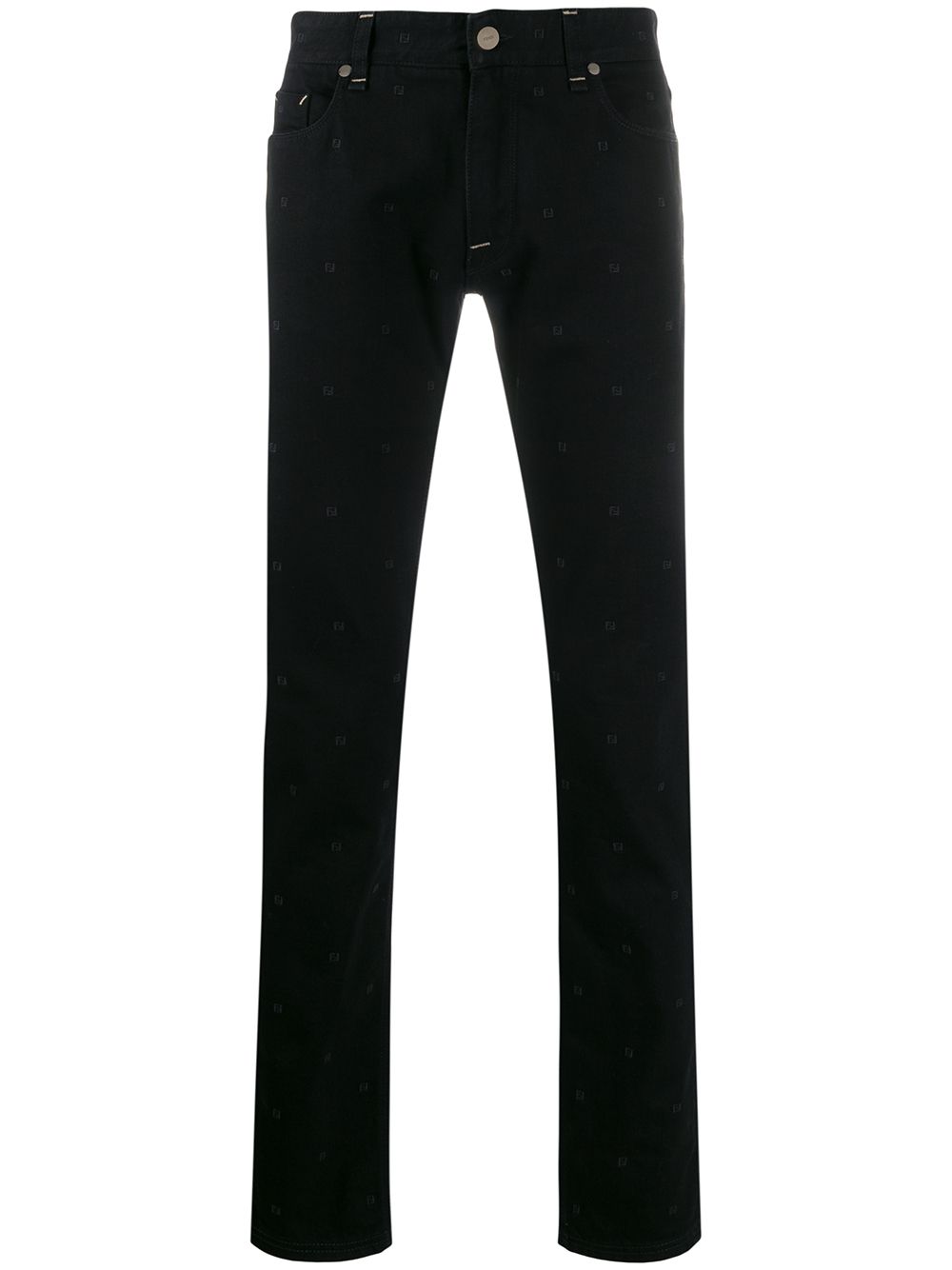 фото Fendi джинсы с вышитым логотипом ff
