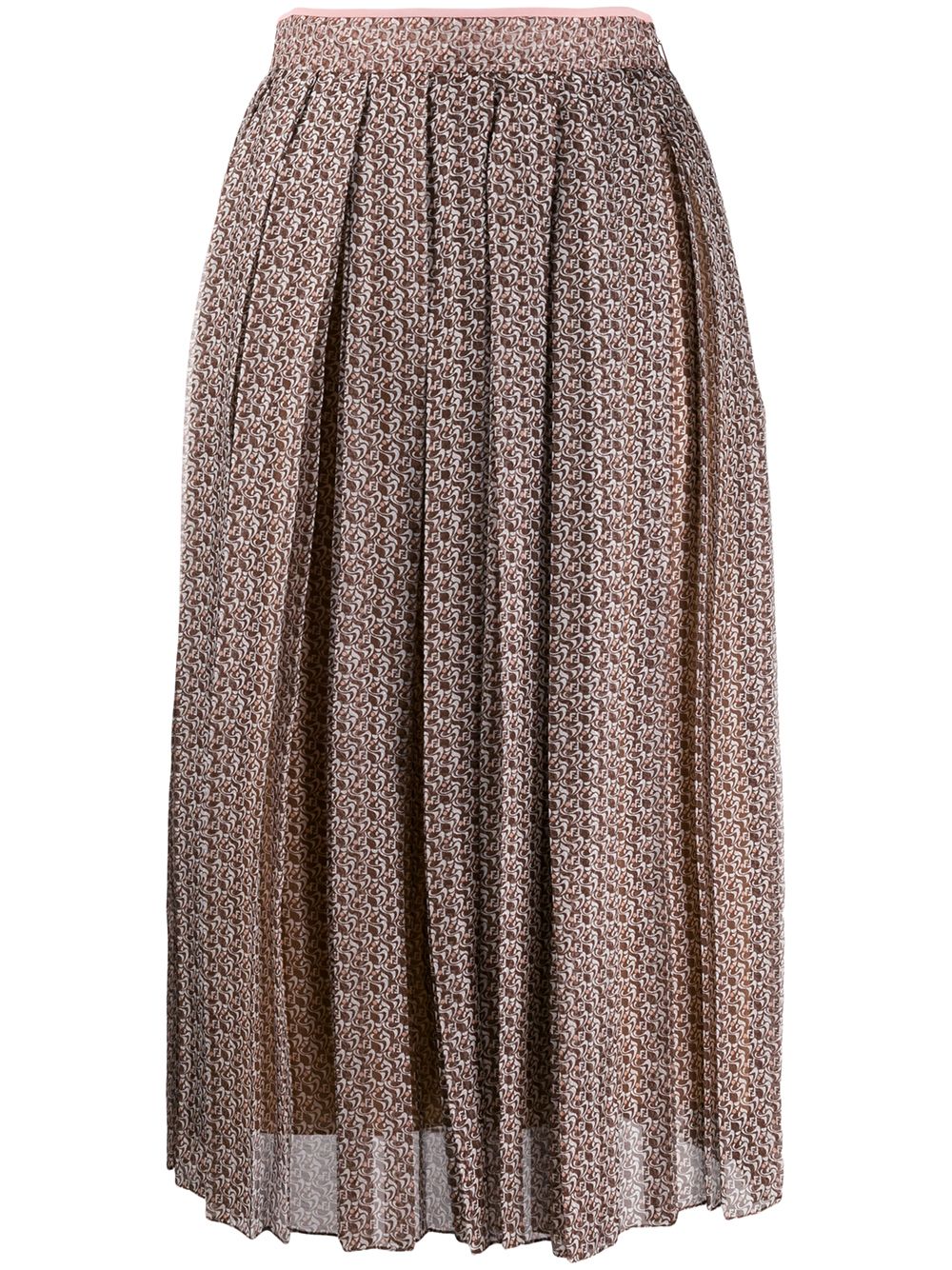 фото Fendi плиссированная юбка с цветочным принтом