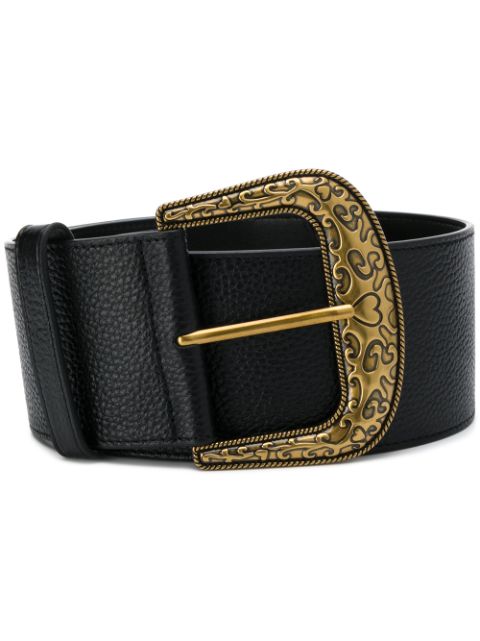Black Twin-Set Decorative Belt Snakeskin-Effect Belt | Farfetch.com