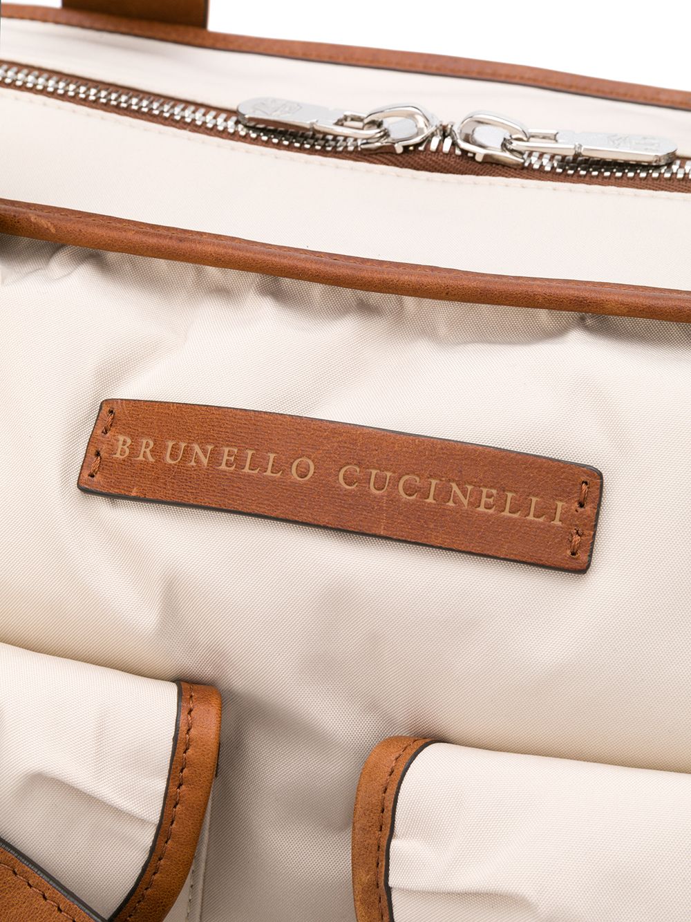 фото Brunello cucinelli дорожная сумка с контрастной отделкой