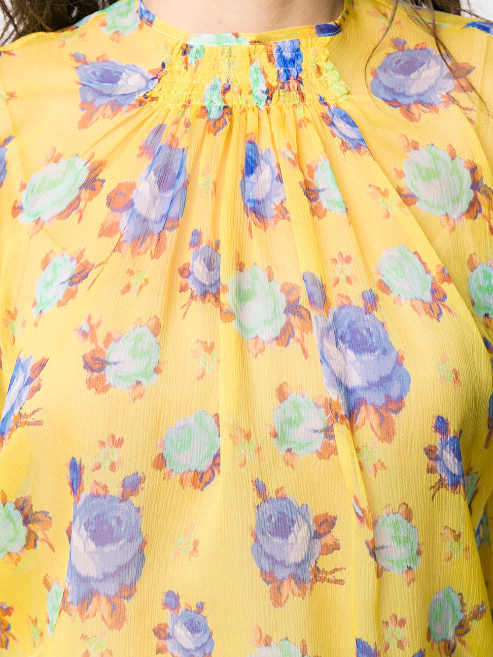 фото Msgm блузка с цветочным принтом
