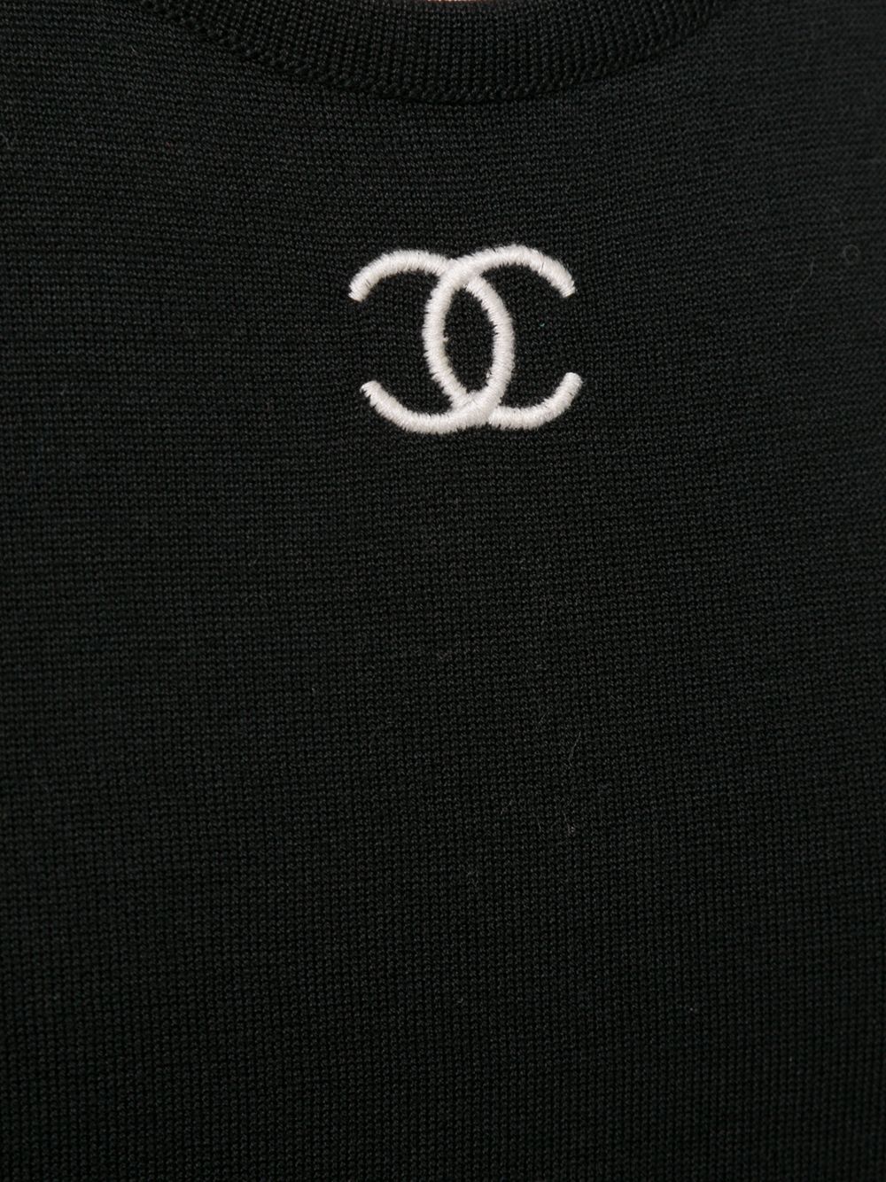 фото Chanel pre-owned трикотажный жилет 1998-го года с логотипом cc