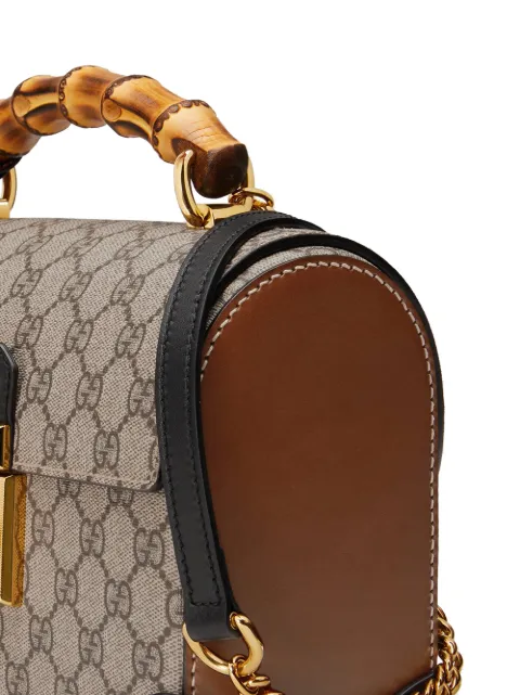 gucci padlock bamboo shoulder bag